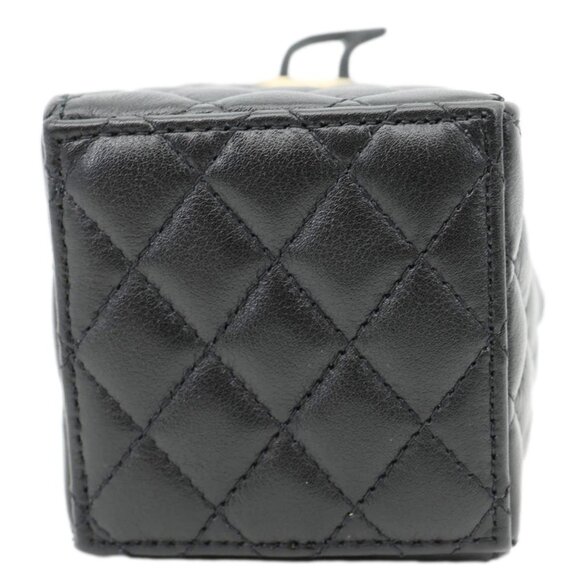 Chanel  Drawstring CC Mini Quilted Leather Bucket Crossbody Bag Black - Picture 10 of 11